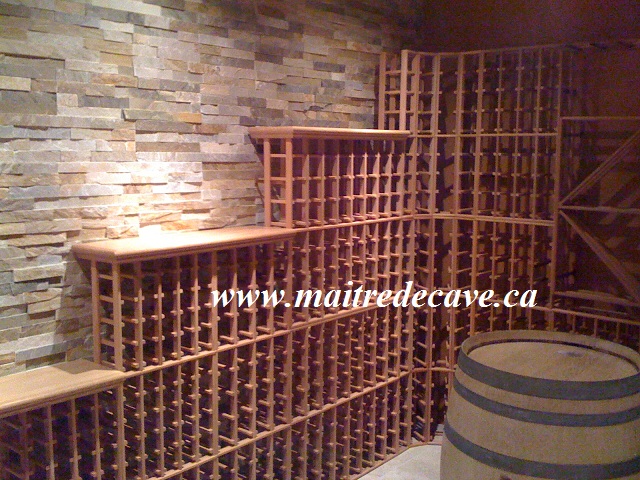 Cave à vin en séquoia